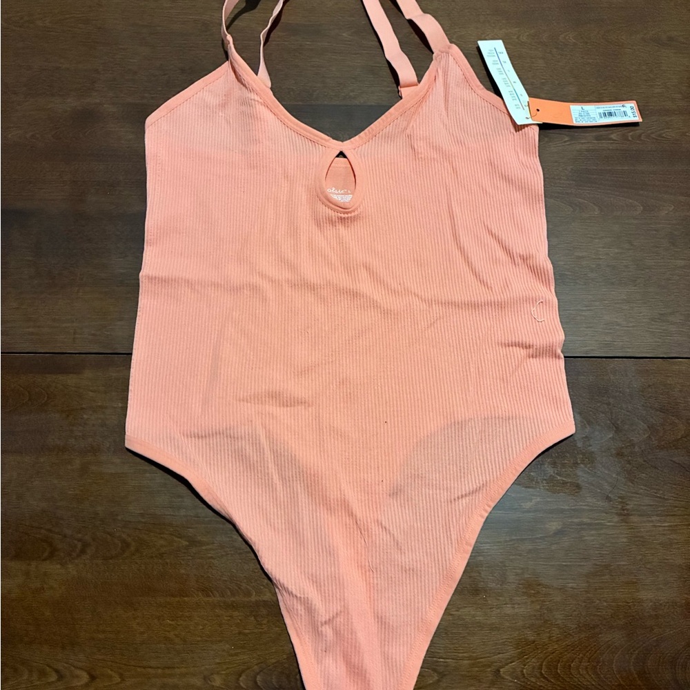 Colsie Coral Ribbed Swimsuit